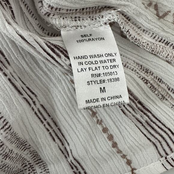 Savanna Jane Top Shirt Womens Medium Embroidered Southwestern boxy Floral Boho - Picture 5 of 10